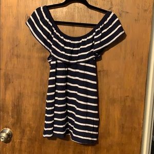Old Navy-Navy&White Off the Shoulder Top ⚓️💙⚓️💙